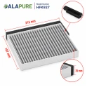 Alapure CleanAir Koolstoffilter geschikt voor Siemens 17006795 / LZ10DXA00 / 11022296