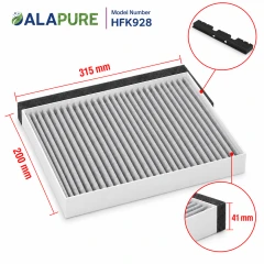 Alapure CleanAir Koolstoffilter geschikt voor Siemens 11049702 / 11026771 / LZ53451