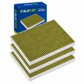 Alapure CleanAir Plus Koolstoffilter geschikt voor Bosch 11034226 / 17004035 / DIZ1JX1B6 (3 St.)