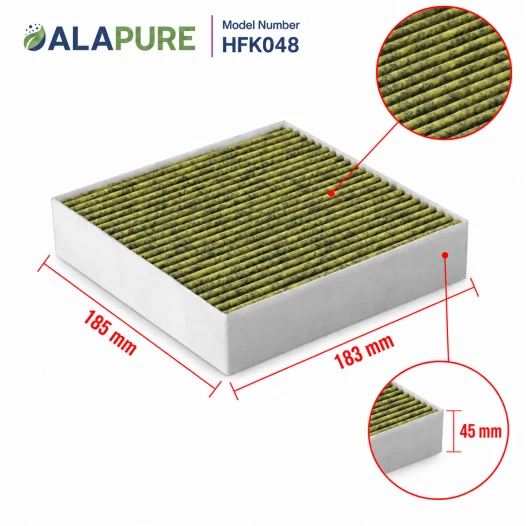 Alapure HEPA-Koolstoffilter geschikt voor Elica KIT0176157