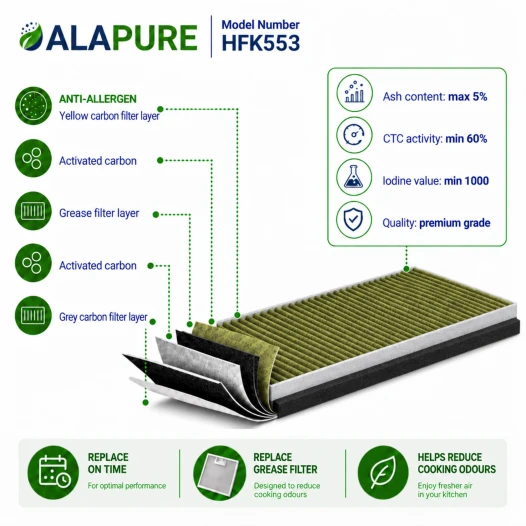 Alapure CleanAir Plus Koolstoffilter geschikt voor Siemens LZ11BKB16 / 17008127 (3st.)