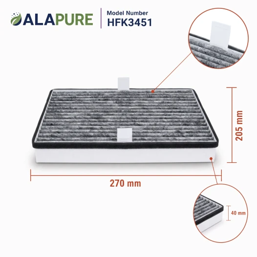 Alapure HFK3451 Geschikt voor Miele Koolstoffilter DKF36-P