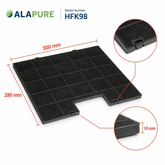 Alapure HFK98 koolstoffilter geschikt voor Gorenje Koolstoffilter AH004 / 180177