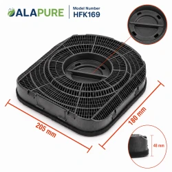 Alapure Koolstoffilter geschikt voor Arthur Martin MCFE14ST / 9029800605 / type 200 / MCFE14  (2st.)