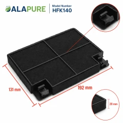 Alapure Koolstoffilter geschikt voor Beko KF9188065385  / 9188065385