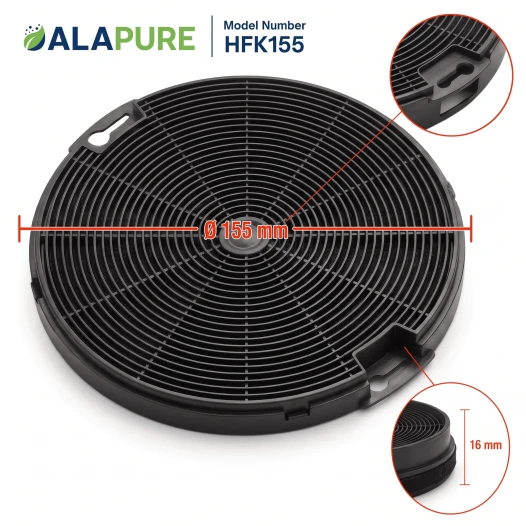 Alapure Koolstoffilter geschikt voor Franke 1120067942 (2-pack)