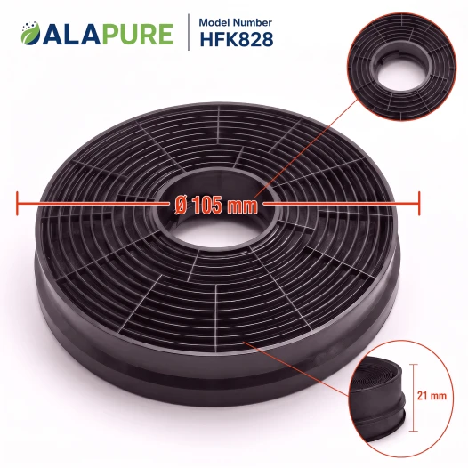 Alapure HFK828 koolstoffilter geschikt voor Respekta Koolstoffilter MIZ 0058 / MIZ0058