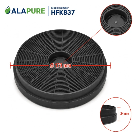 Alapure HFK837 koolstoffilter geschikt voor Exquisit Koolstoffilter MD1 / 8717202129812