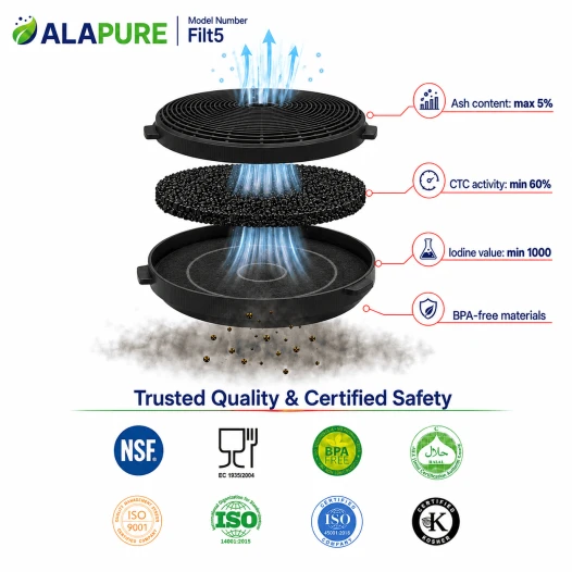 Alapure Koolstoffilter geschikt voor B&Q CARBFILT5 / ART00809