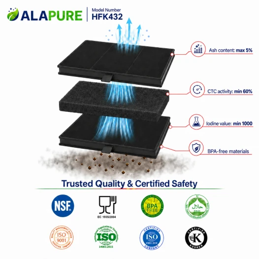 Alapure HFK432 Koolstoffilter geschikt voor 00705432 / 705432 / 11026771 / DHZ5346