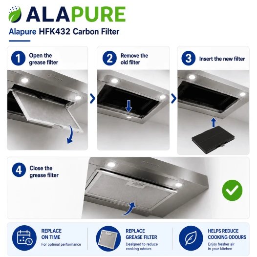 Alapure Koolstoffilter geschikt voor Neff 00705432 / 705432 / 11026771