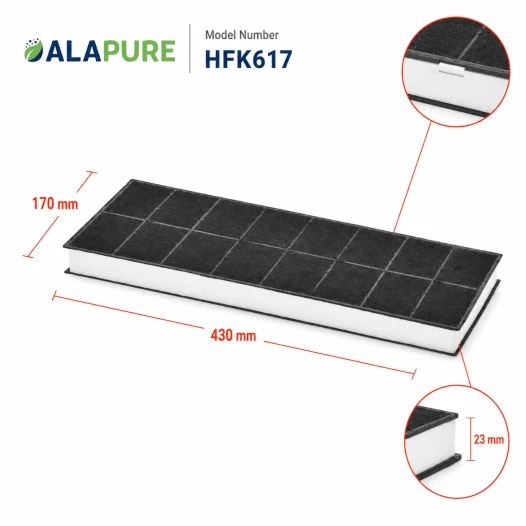 Alapure Koolstoffilter geschikt voor Siemens 00296178 / 296178 / DHZ3406