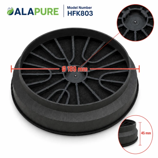 Alapure HFK803 Koolstoffilter geschikt voor 00796390 / 796390 / 10022742 / DHZ5276