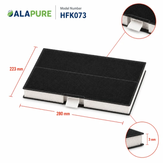 Alapure HFK073 Koolstoffilter geschikt voor 00744073 / 744073 / DHZ5285 / 669648 / Z5133X1