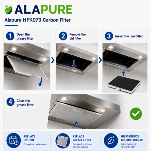 Alapure HFK073 Koolstoffilter geschikt voor 00744073 / 744073 / DHZ5285 / 669648 / Z5133X1
