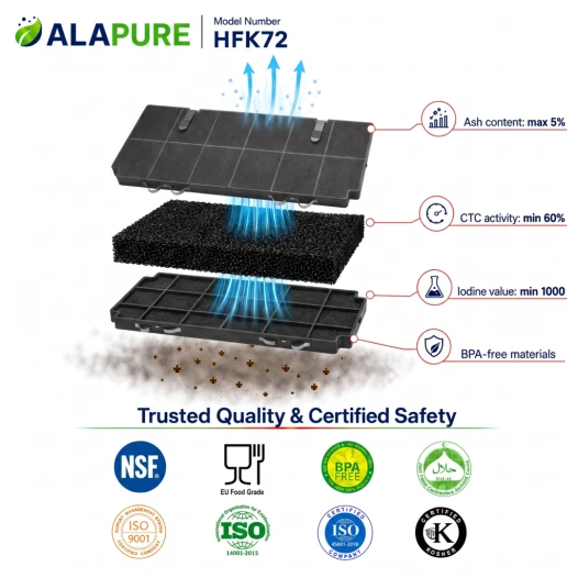 Alapure Koolstoffilter geschikt voor AEG MCFB82ST / 9029865806 