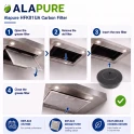 Alapure Koolstoffilter geschikt voor Electrolux 9029793792 / MCFE41