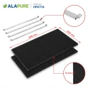 Alapure Koolstoffilter geschikt voor Fagor 74X5766 / AK505AE1 (2St.)