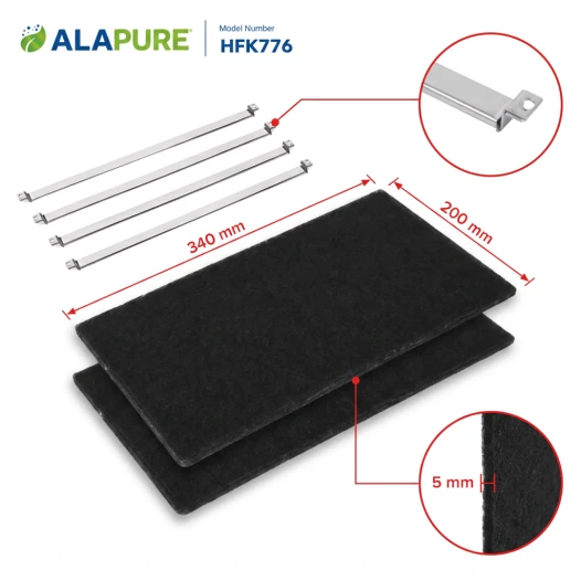 Alapure Koolstoffilter geschikt voor Fagor 74X5766 / AK505AE1 (2St.)
