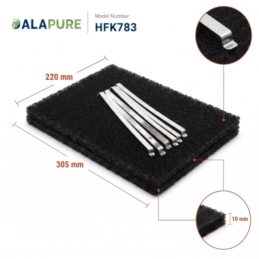 Alapure Koolstoffilter geschikt voor Fagor 79X8361 / AK204AE1 (3st.)