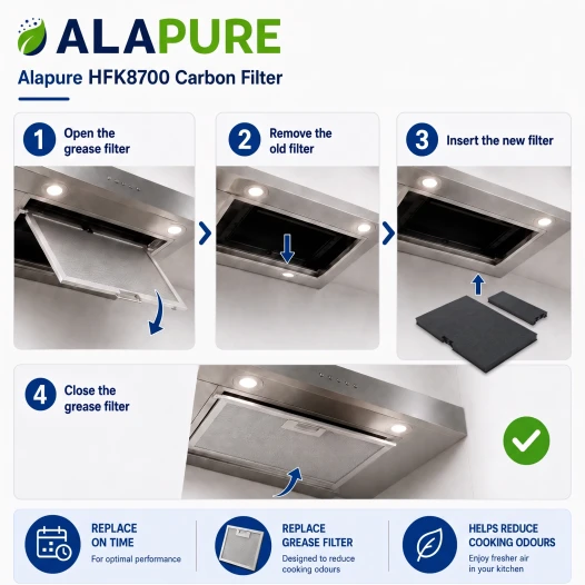 Alapure Koolstoffilter geschikt voor Gaggenau 17000965 / 11018700 (2St.)