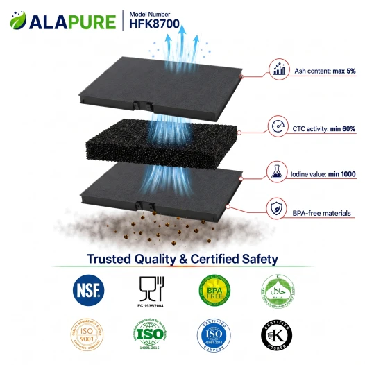 Alapure Koolstoffilter geschikt voor Gaggenau 17000965 / 11018700 (2St.)
