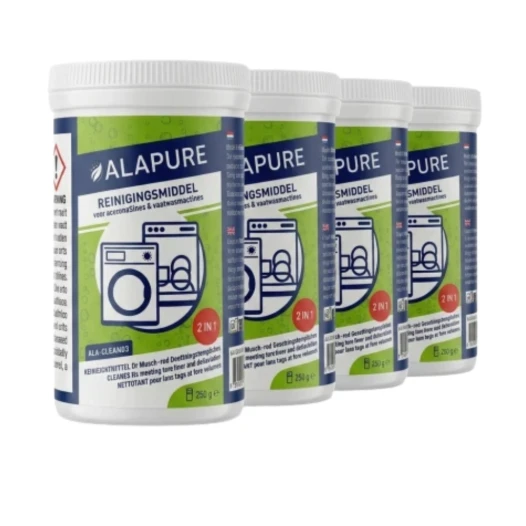 Alapure Reinigingsmiddel Wasmachine geschikt voor Neff 00312518 / 00311928 (4x200g)